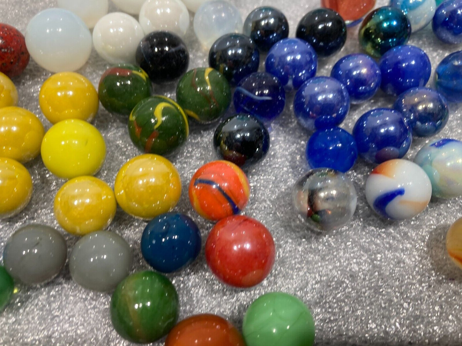Vintage Lot of marbles as pictured w/ jar