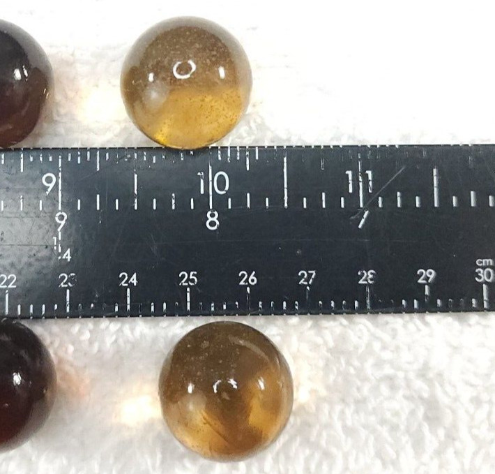 LOT OF 10 VINTAGE BEAUTIFUL BOULDER SHOOTER 3/4 7/8 CLEARIE MARBLES 1970S 1980S