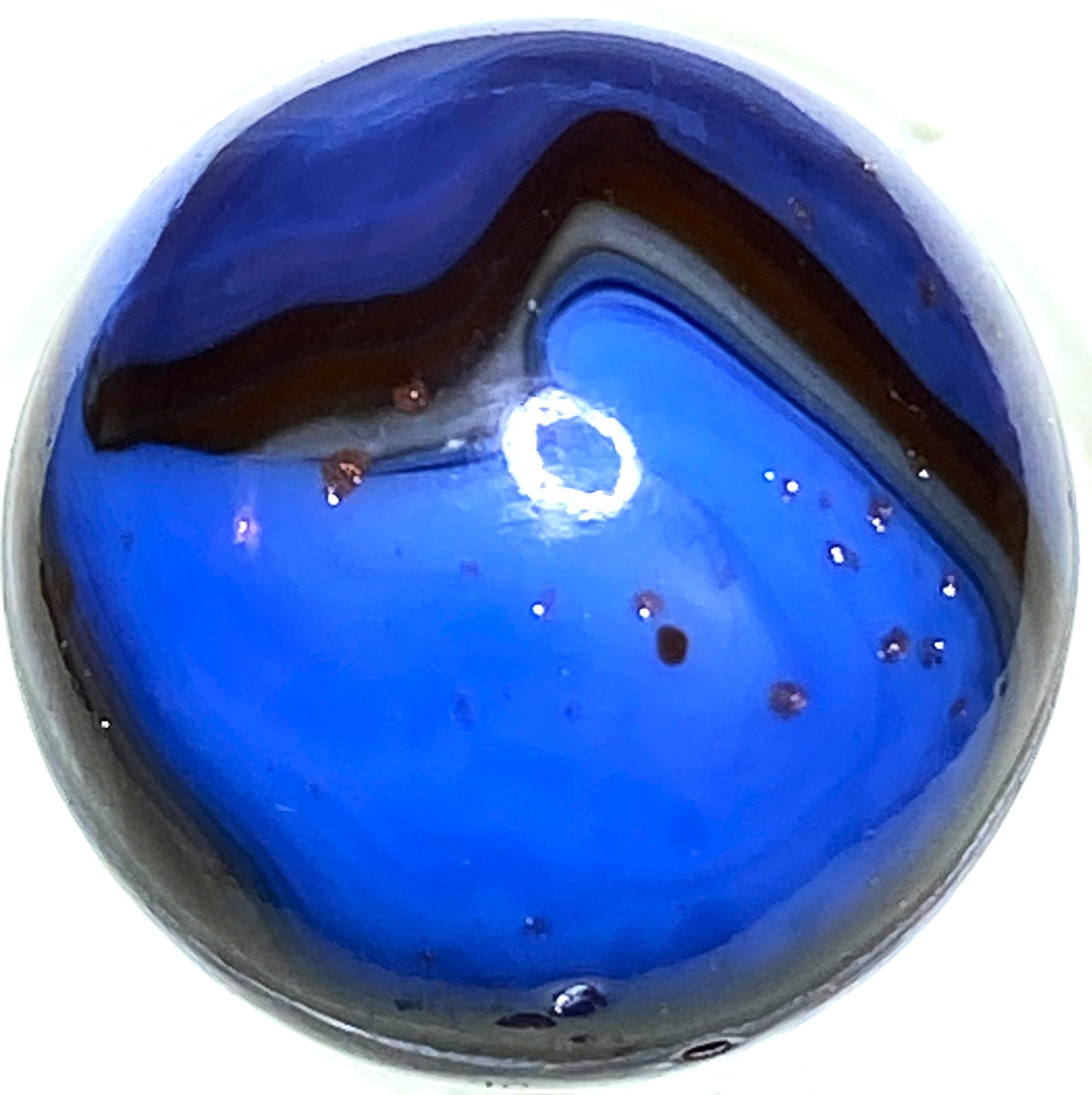 DAS/JABO AMAZING BLUE LAGOON WITH SPRINKLED LUTZ SWIRLED SHOOTER .70″ BOX03/257