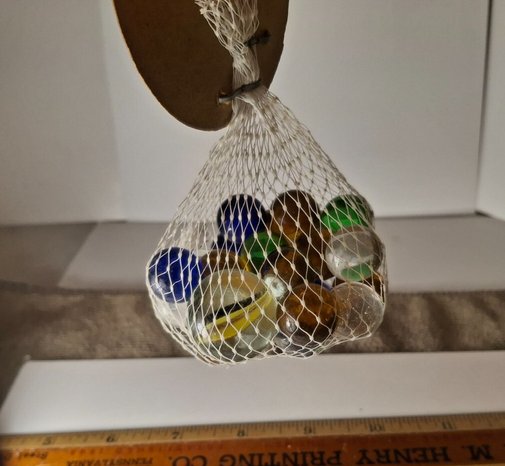 IMPERIAL (2) BAGS 24 MARBLES ea 1 SHOOTER NO.7921 RARE COLOR 6 VEIN SHOOTERS ’81