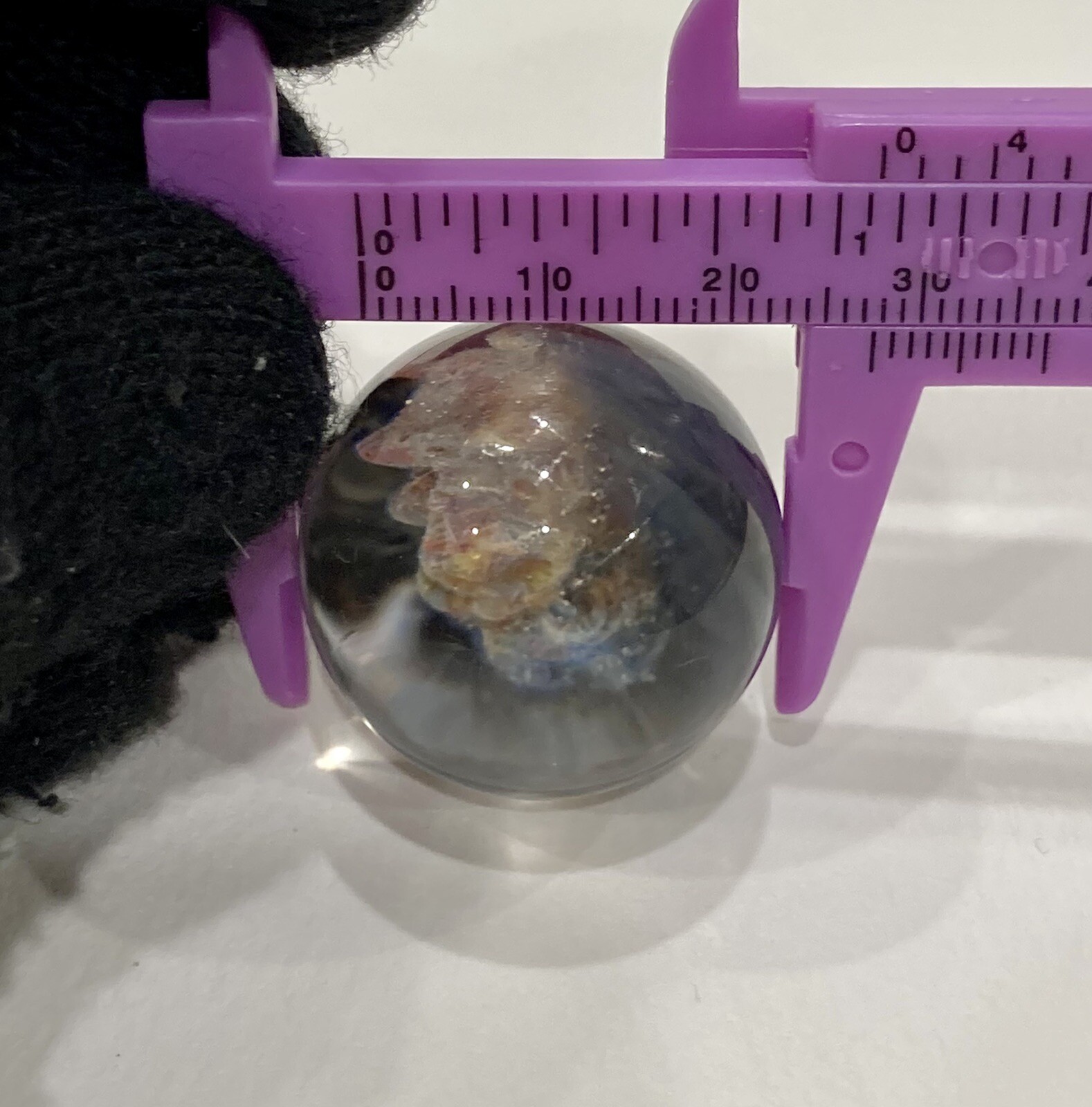 Glass Boro Skull Marble Lot Of 5 Hand Made Art Sculpture Silver Fume Color