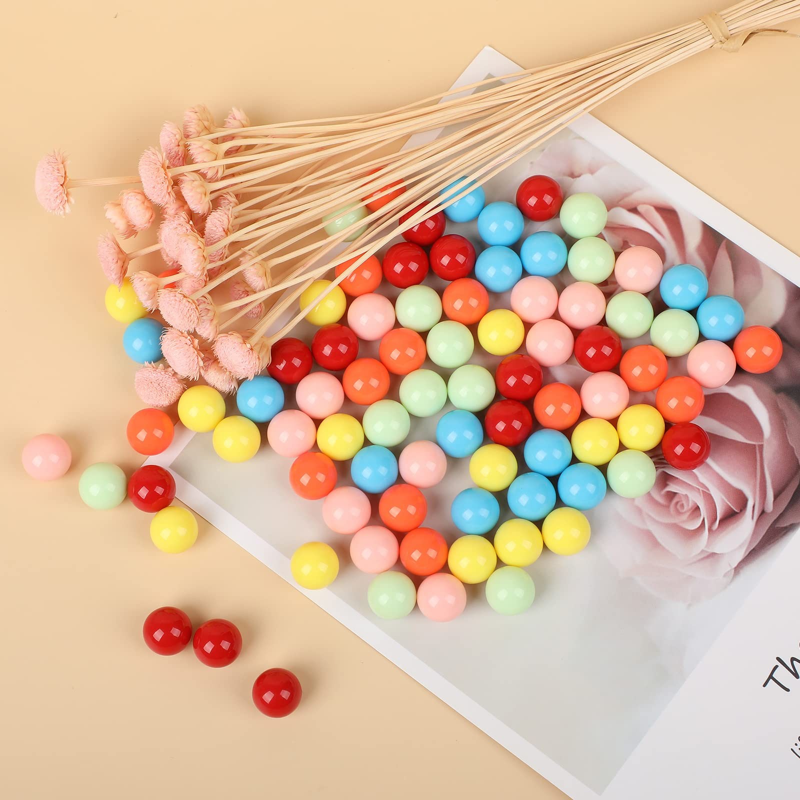 12mm Game Balls,84pcs Acrylic Balls for Board Game,Rainbow Bead,Color Sorting…