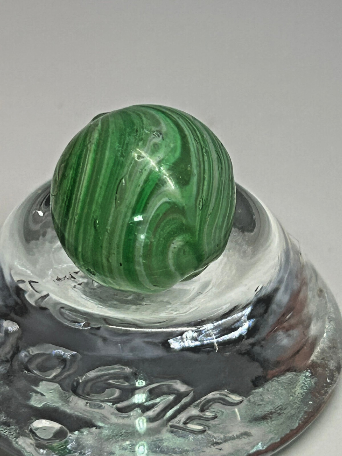 Antique German Joseph’s Coat Swirl Marble 11/16″ Mint- O15