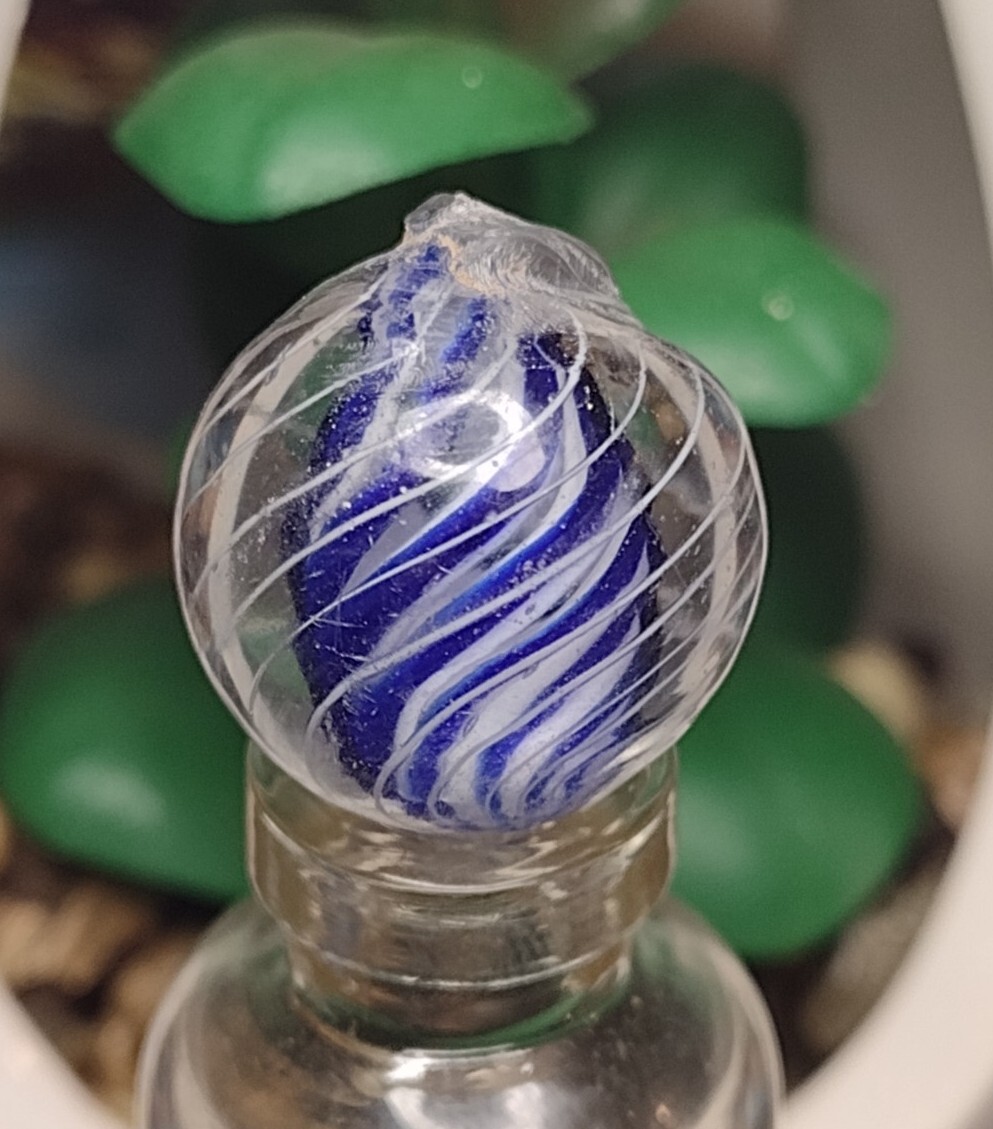 12+ Outer Bands Glass 2 Color Solid Core SWIRL .69″ Antique HTF GERMAN Marbles