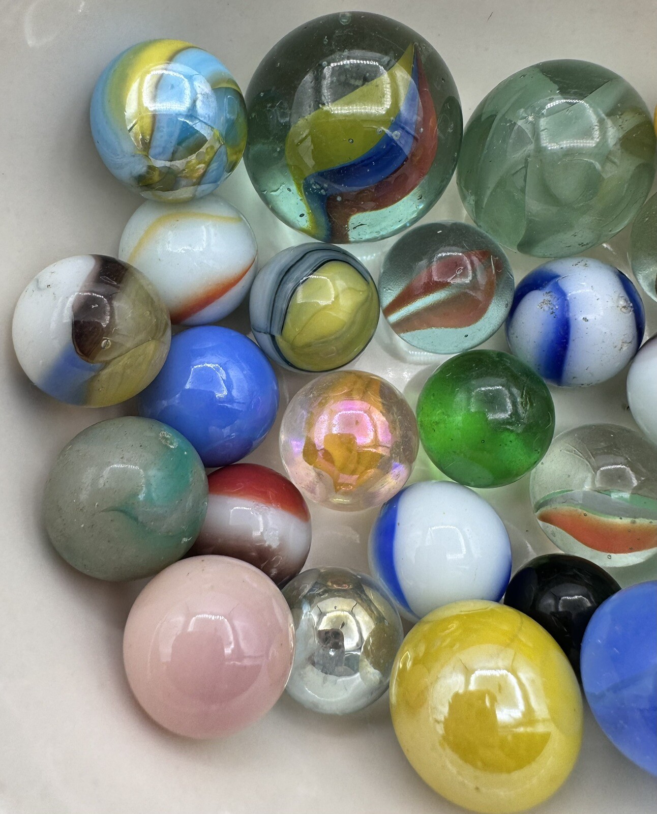 Vintage Marble Lot Of MARBLES UV Reactive Cadmium Uranium Lot #77