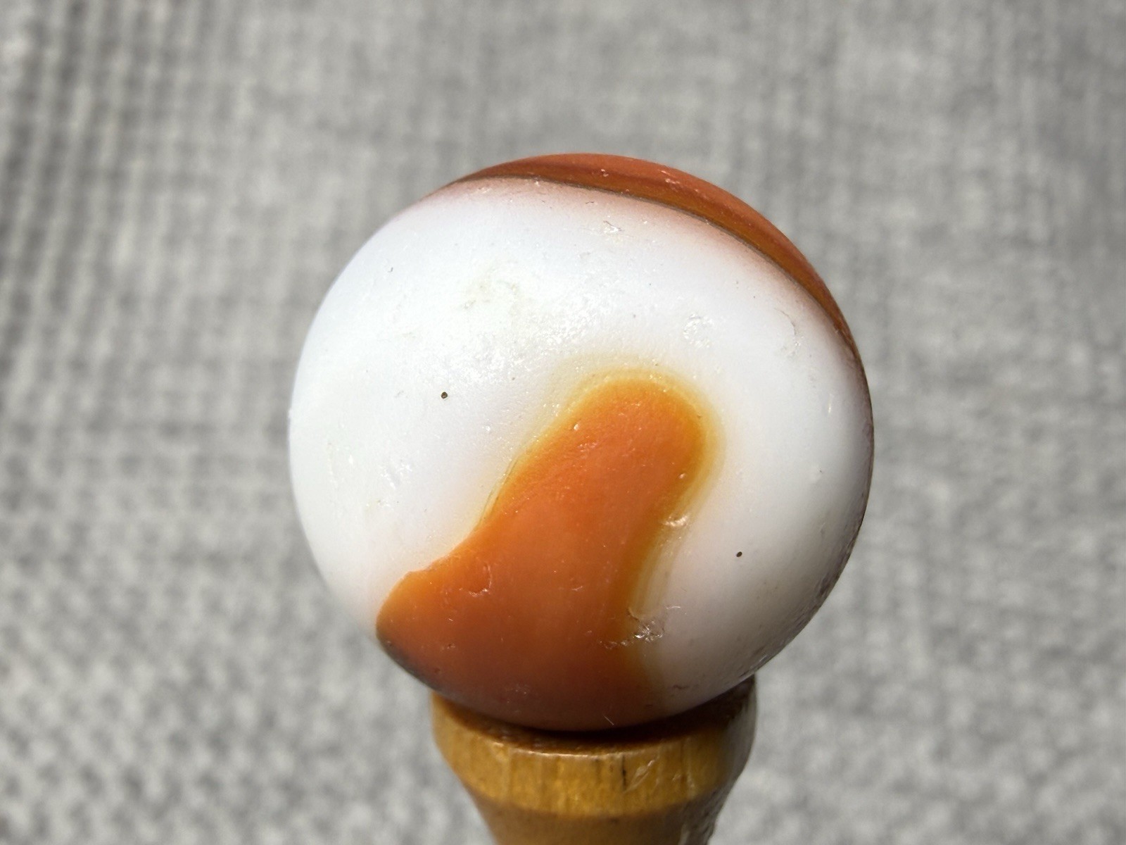 Akro Agate Multi Colored Corkscrew Shooter Marble .76” NM(-)