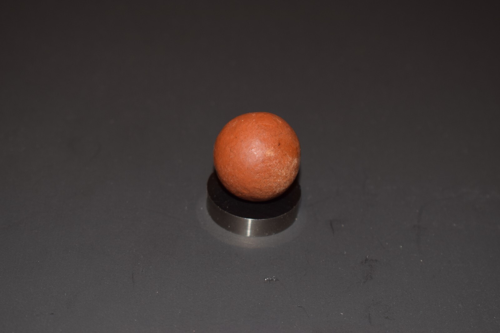 ⭐Antique Handmade, Fired Glazed 🚩BRICK CLAY 🚩Toy Marble Shooter Size .953″