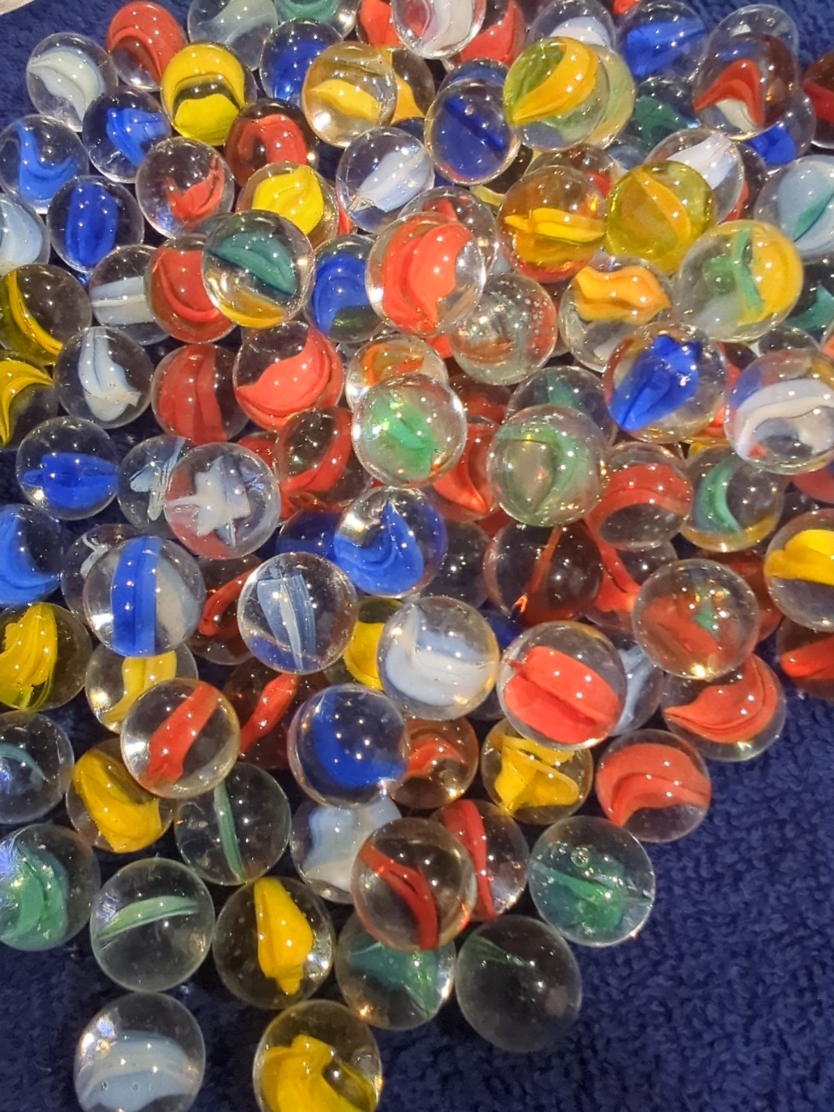 150 Count Glass Marbles High Quality Cleaned In Atlas Easy Seal Tr Mk Pint Jar