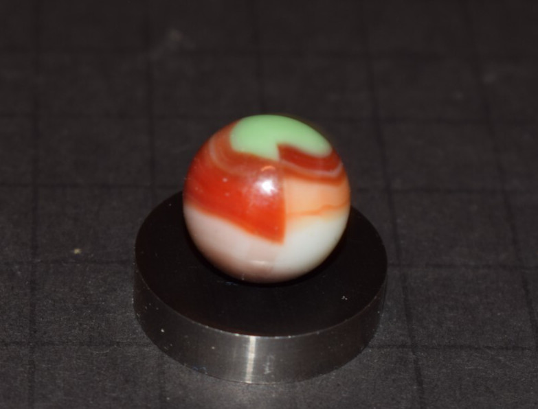 Vintage NRL Peltier Rainbo 🔴🟢 Collectors Toy Marble .656″=21/32″=16.5mm MINT