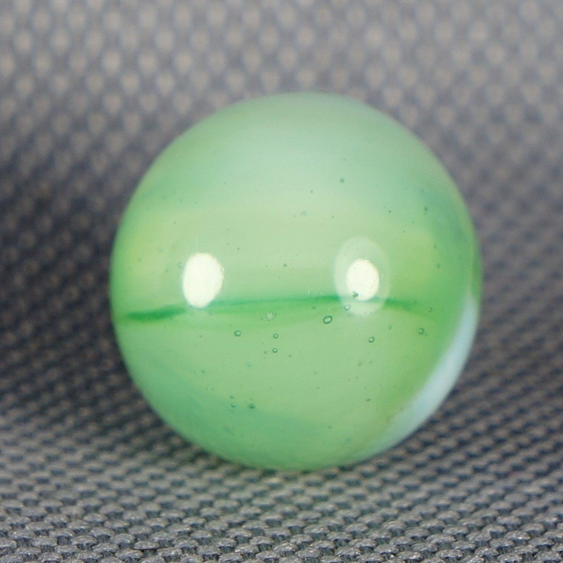 Vintage Marble: NM+ 5/8 Vitro Agate Green Tri Lite Patch -One Killer Old Mib