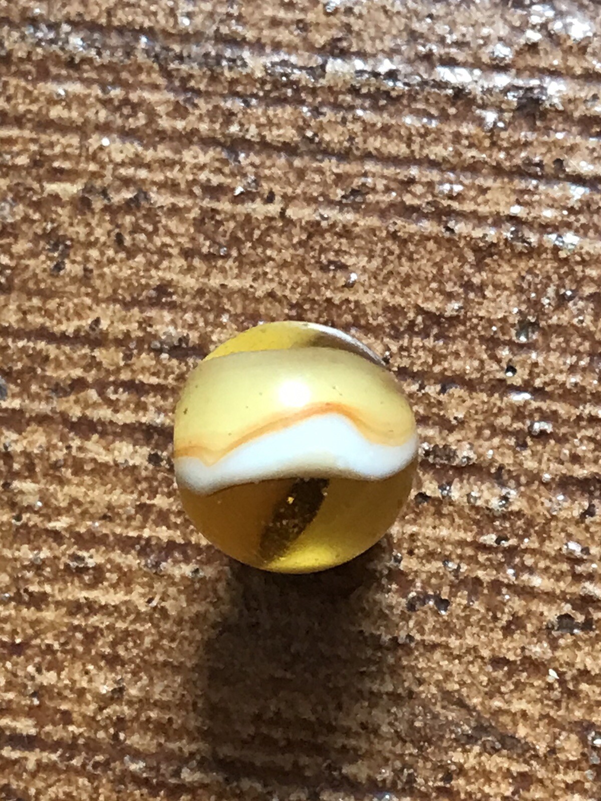 Vintage Akro Agate Swirl Corkscrew Marble 0.65” Melted Pontil