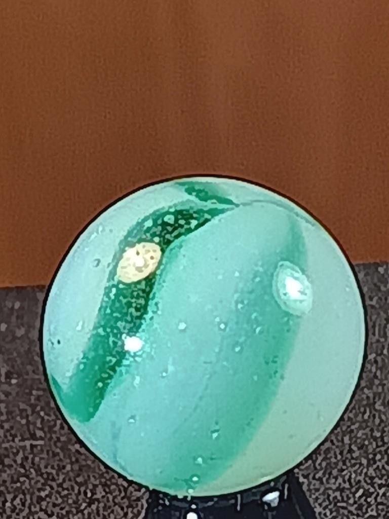 5/8″ Peltier Ocean Aqua Translucent White Rainbo GOOD Serious Marble B307