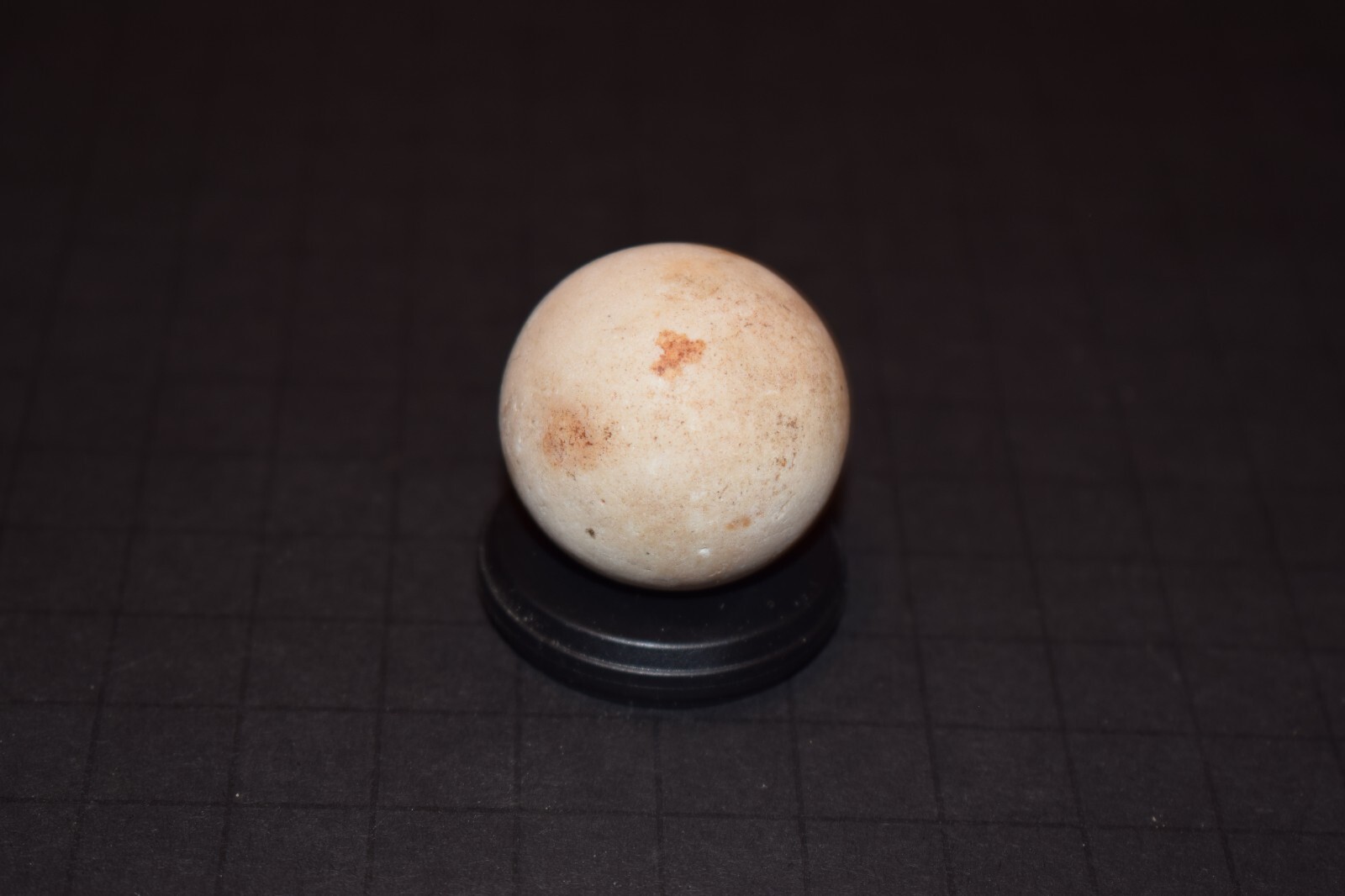 Unknown Antique Crudely Made Toy Earthtone Clay Marble Boulder Size 1.250″