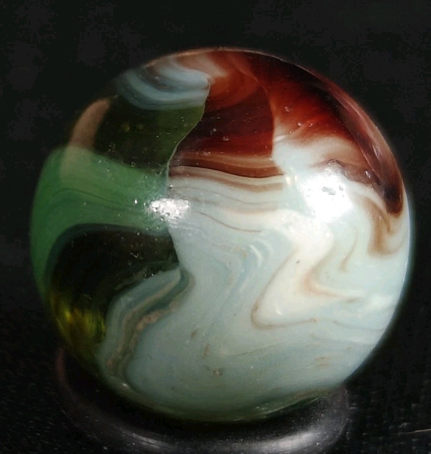Vintage Marble – Oxblood Patch .62″ Akro