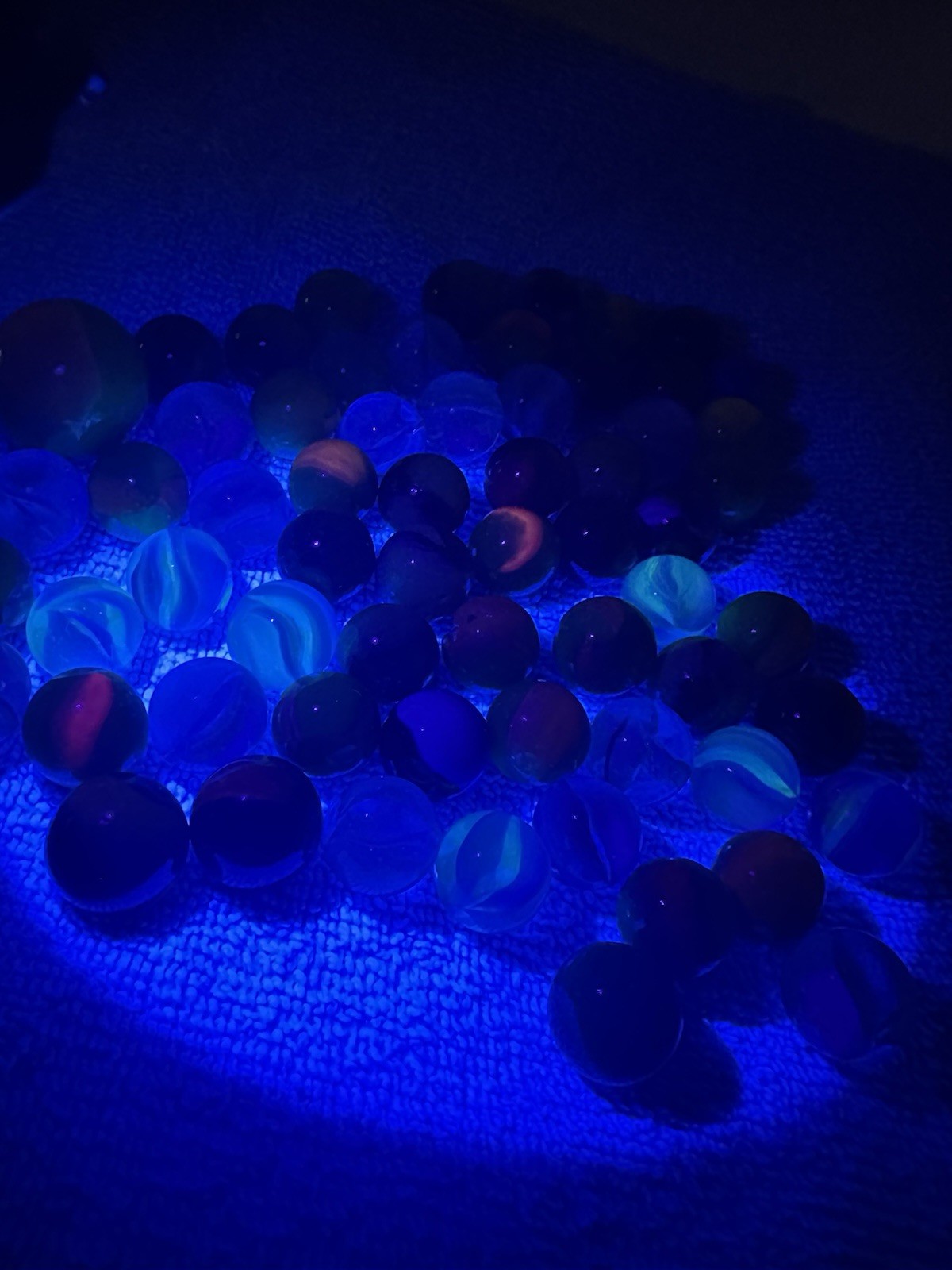 Vtg Marbles Lot of 64 Some Uranium & Cadmium 1 Shooter Multicolor