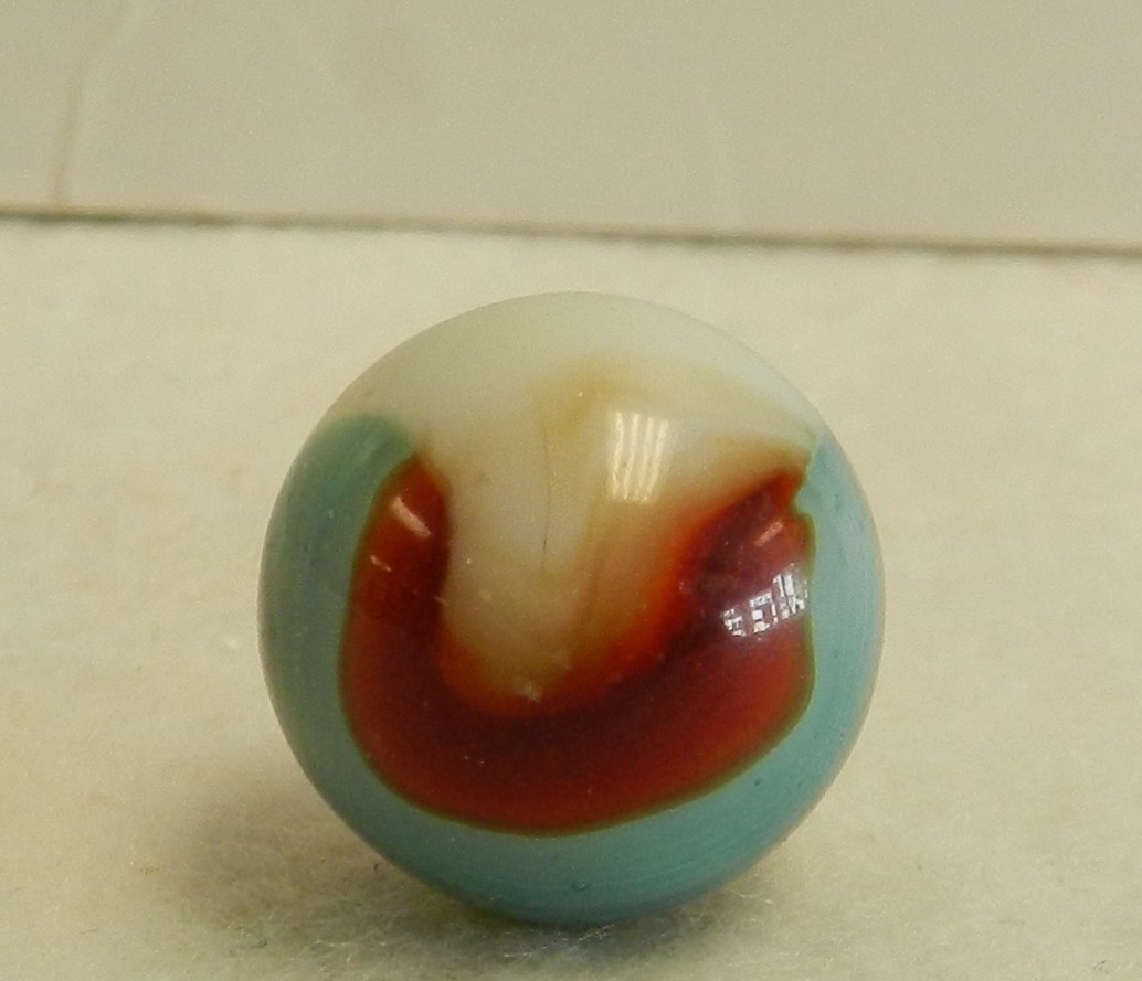 #19887m Nice Looking Vintage Vitro Agate Marble .61 Inches Near Mint