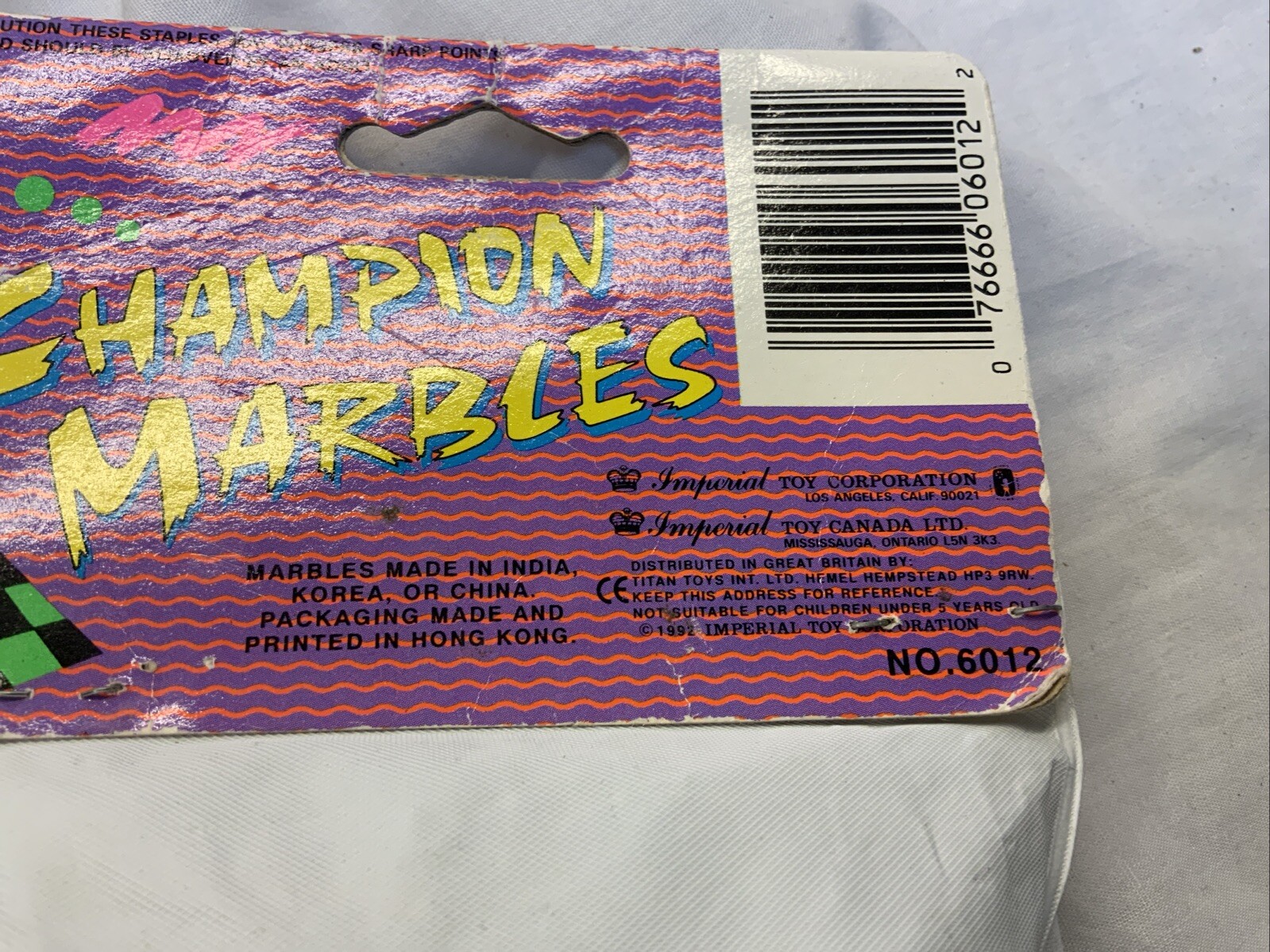 Vintage 1992 Imperial Champion Marbles 75 Marbles 3 Shooters Game Booklet Sealed