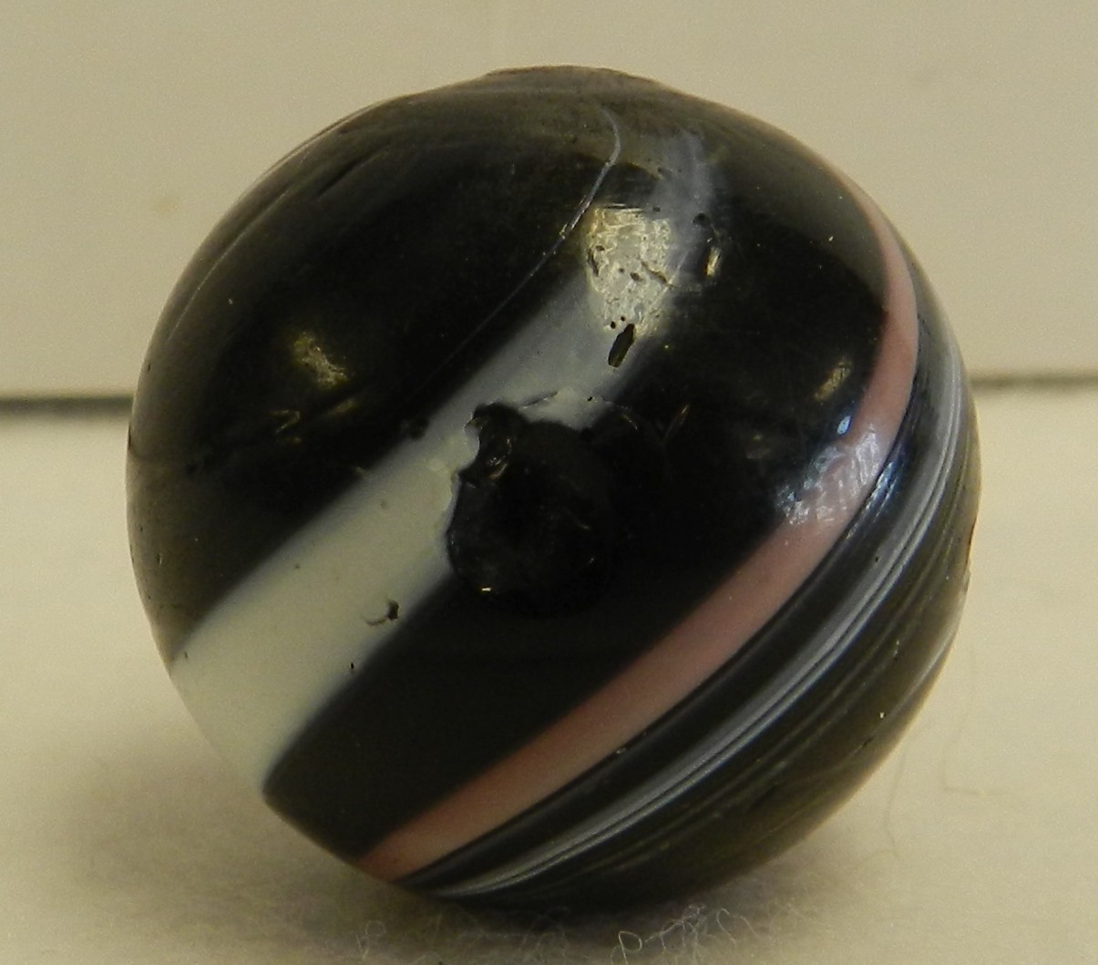 #20421m Large 1.03 Inches Vintage German Handmade Marble