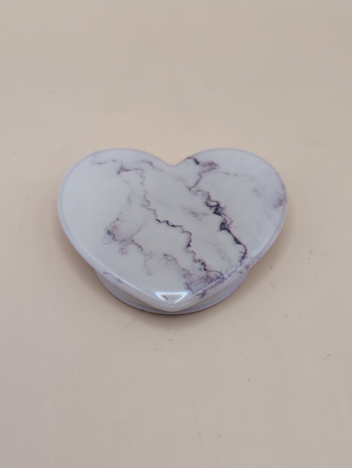 Heart Shape Marble Pop Grip Stand Lot of 6 Black White Phone Holders