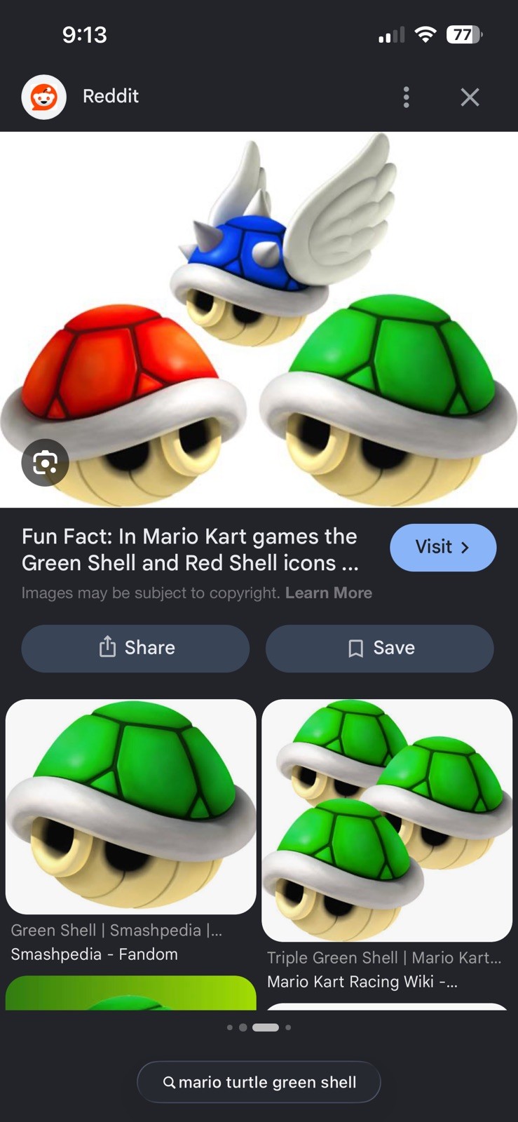 1.0” “Koopa Shell” Bright Green Mario Inspired Turtle Design Glass Art Marble