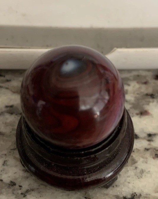 MINT M.F. Christensen BRICK Marble – Solid Oxblood Rare HTF 19mm