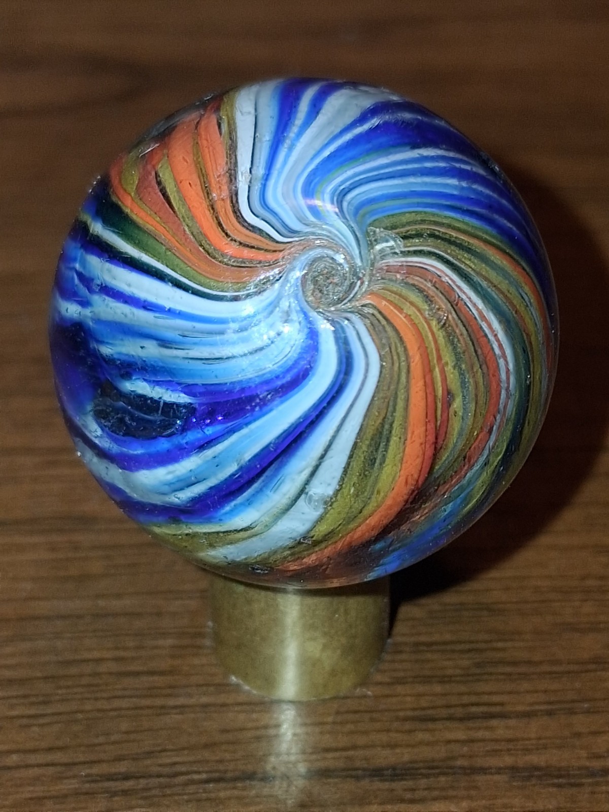 vintage marble GERMAN HANDMADE ONION SKIN 1.15″ 9.8 WET MINT ORIGINAL SURFACE#