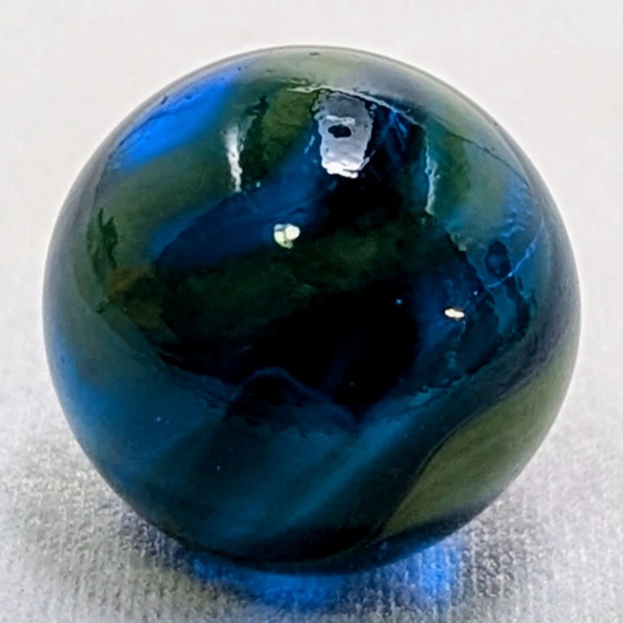 VTG Rare Christensen Agate Co. Aqua Marine Cyclone Translucent 5/8 Wet-Mint…