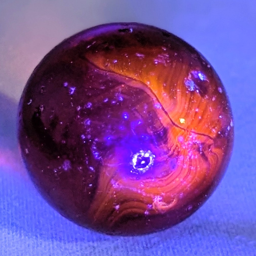Selenium Ruby GlassClearie Shooter Marble .87″ Akro Agate, Peltier, Vitro,…