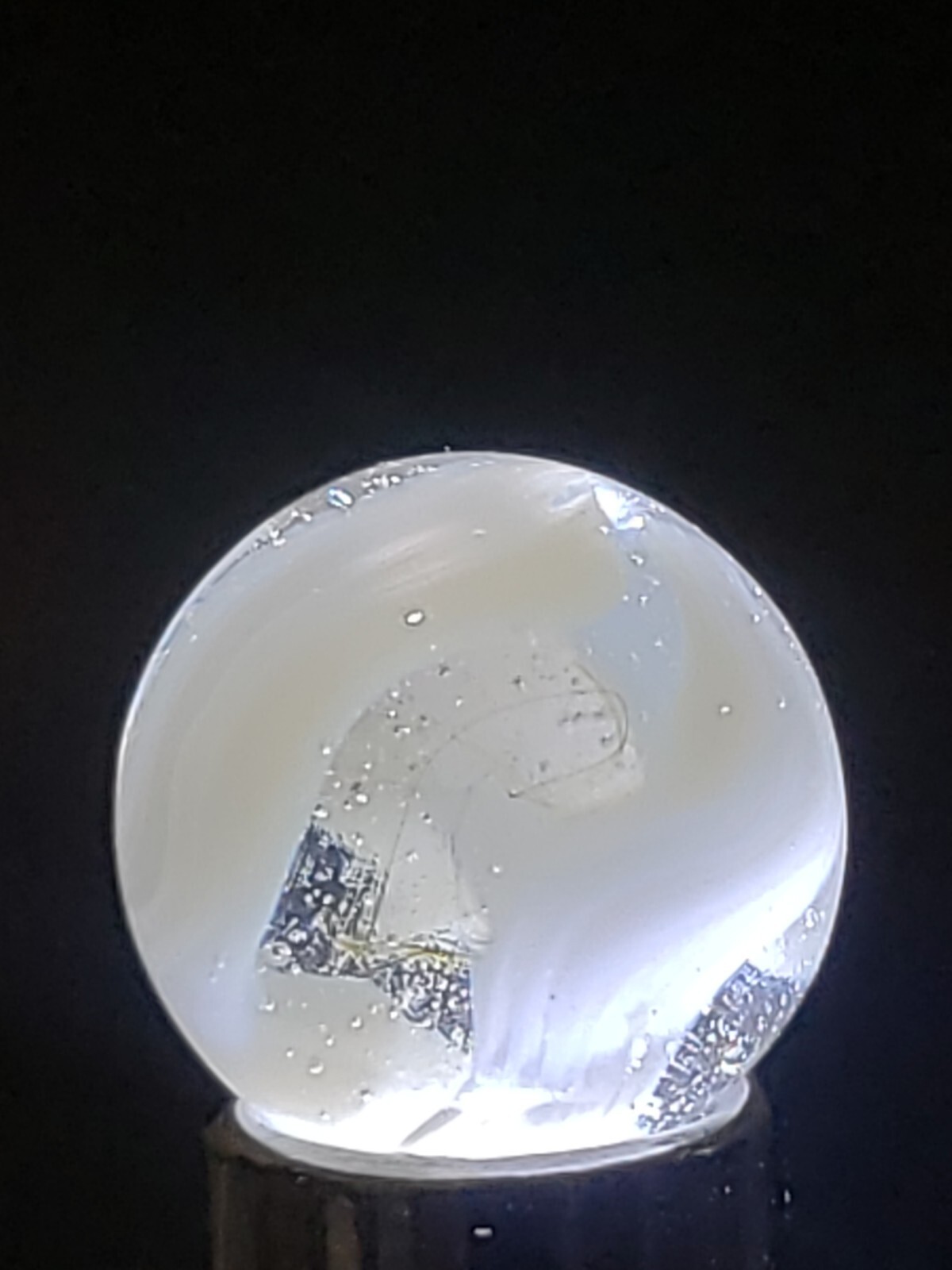 Vintage Clear Base White Ribbon 5/8″ (no109)