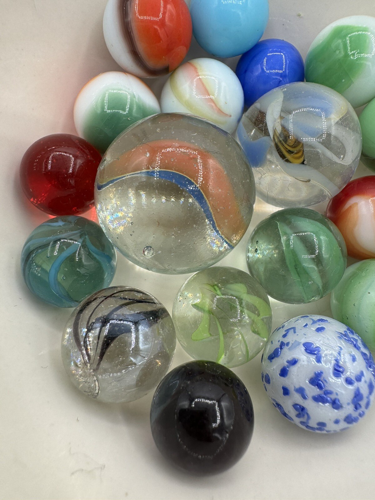 Vintage Marble Lot Of MARBLES UV Reactive Cadmium Uranium Lot #7