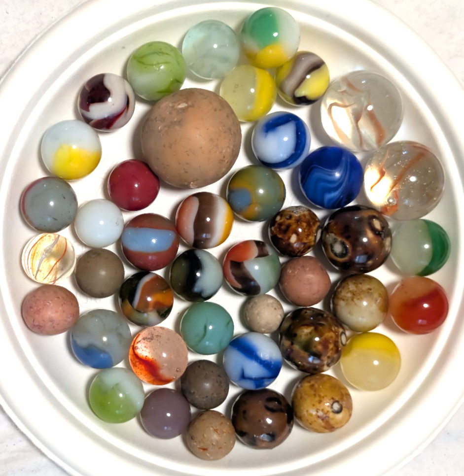 #2 Collectable Mint- Excellent Vintage Mixed Beautiful Marbles, 1930’S-1960’S
