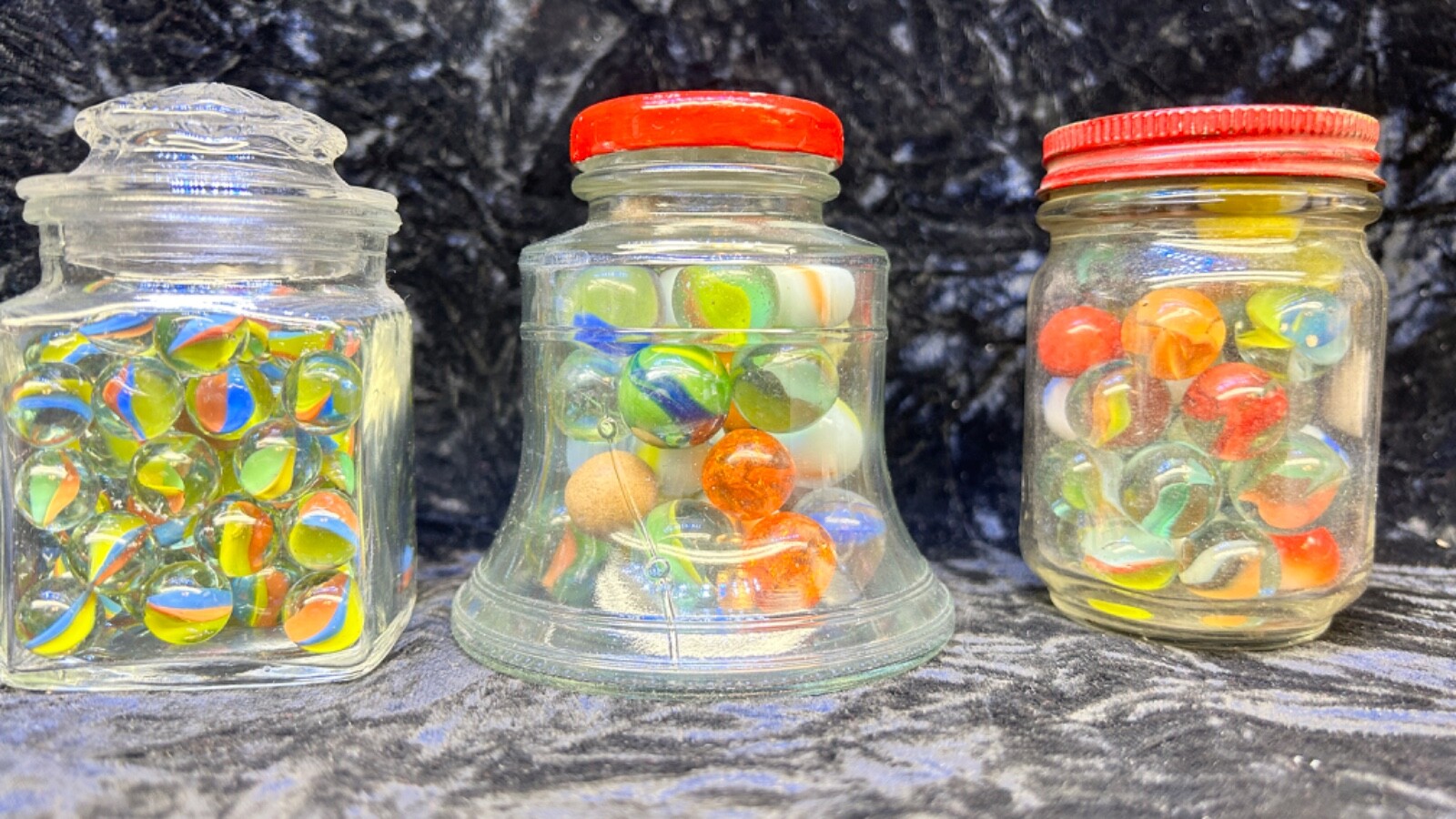 Vintage Glass Marbles Big Lot, Small-Medium You Get All Three Jars