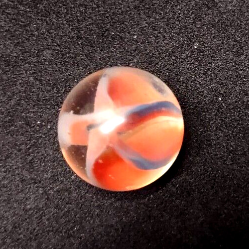 Vintage Vitro Agate Tri-Color Hybrid Cat Eyes Marble Ribbon Swirl .625″
