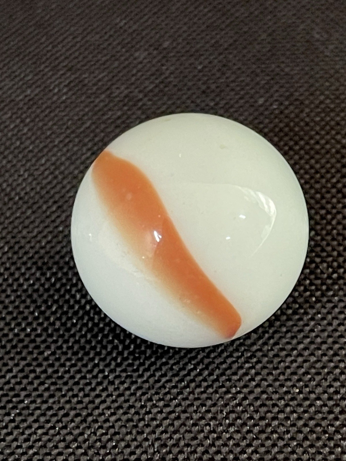 Vintage Akro Agate Peltier Art Swirl 24mm Glass Marble Orange Blue Green Swirl