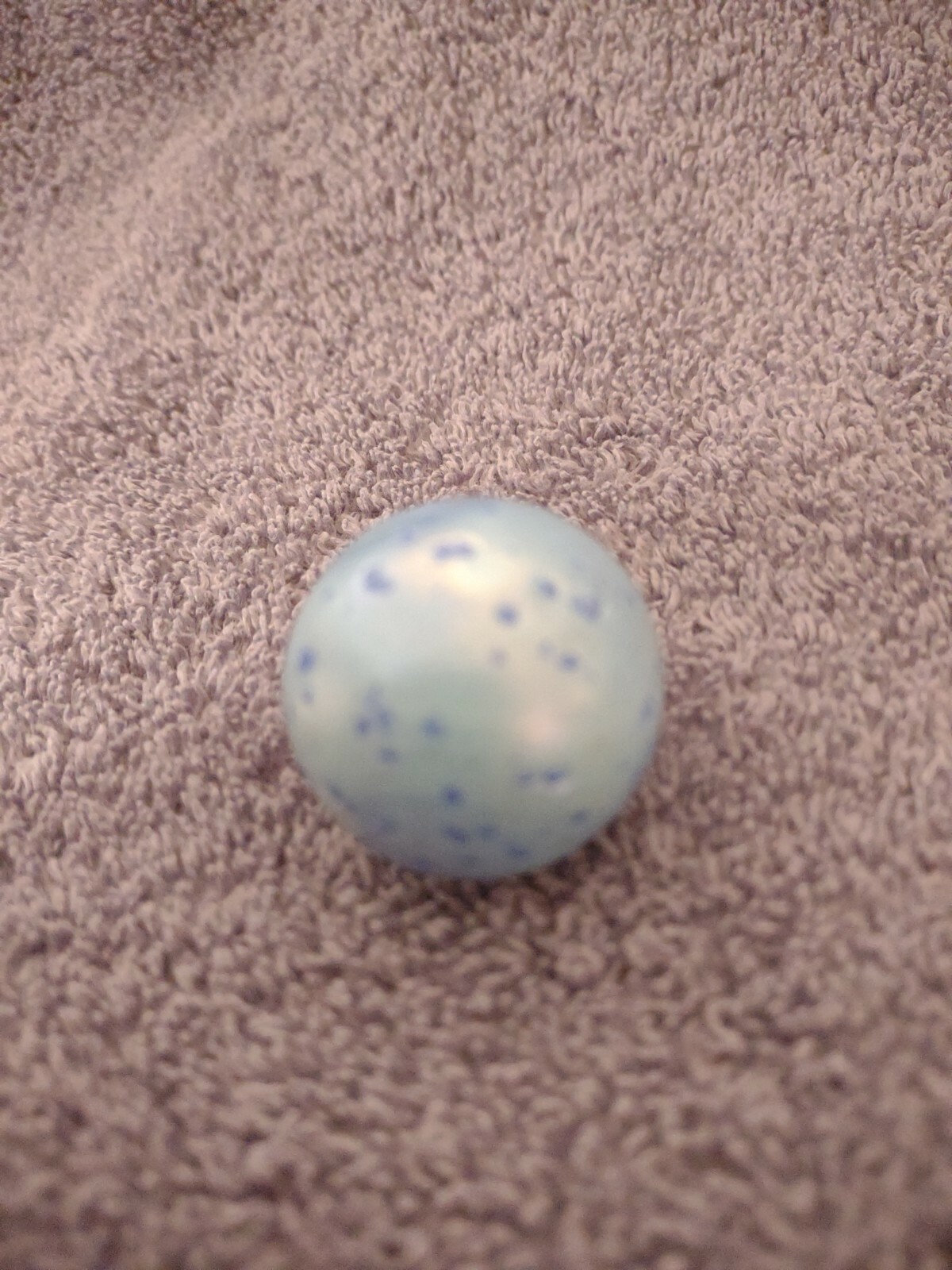 Vintage Blue Speckled Asteroid Marble – Iridescent Gloss – 3 cm