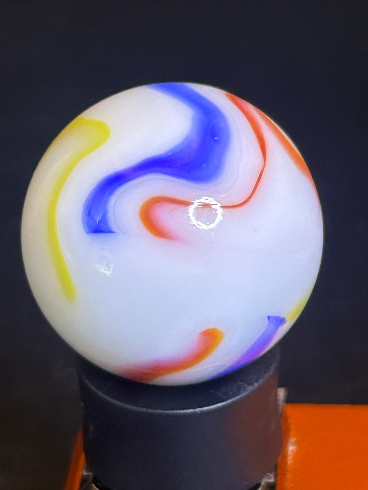 Christensen Agate Co Swirl Marble Multi-Color Ribbons UV+ .97″ Wet Mint Sh32