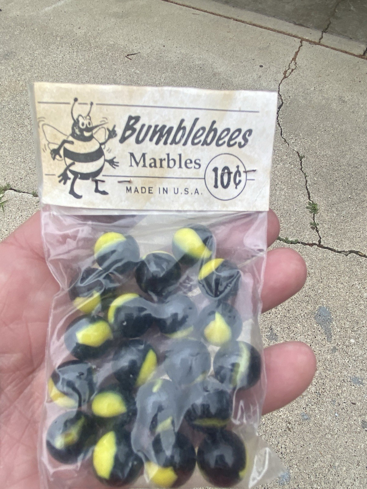 BUMBLEBEES Marbles ORIGINAL BAG 20 Marbles VINTAGE MARBLES American Made