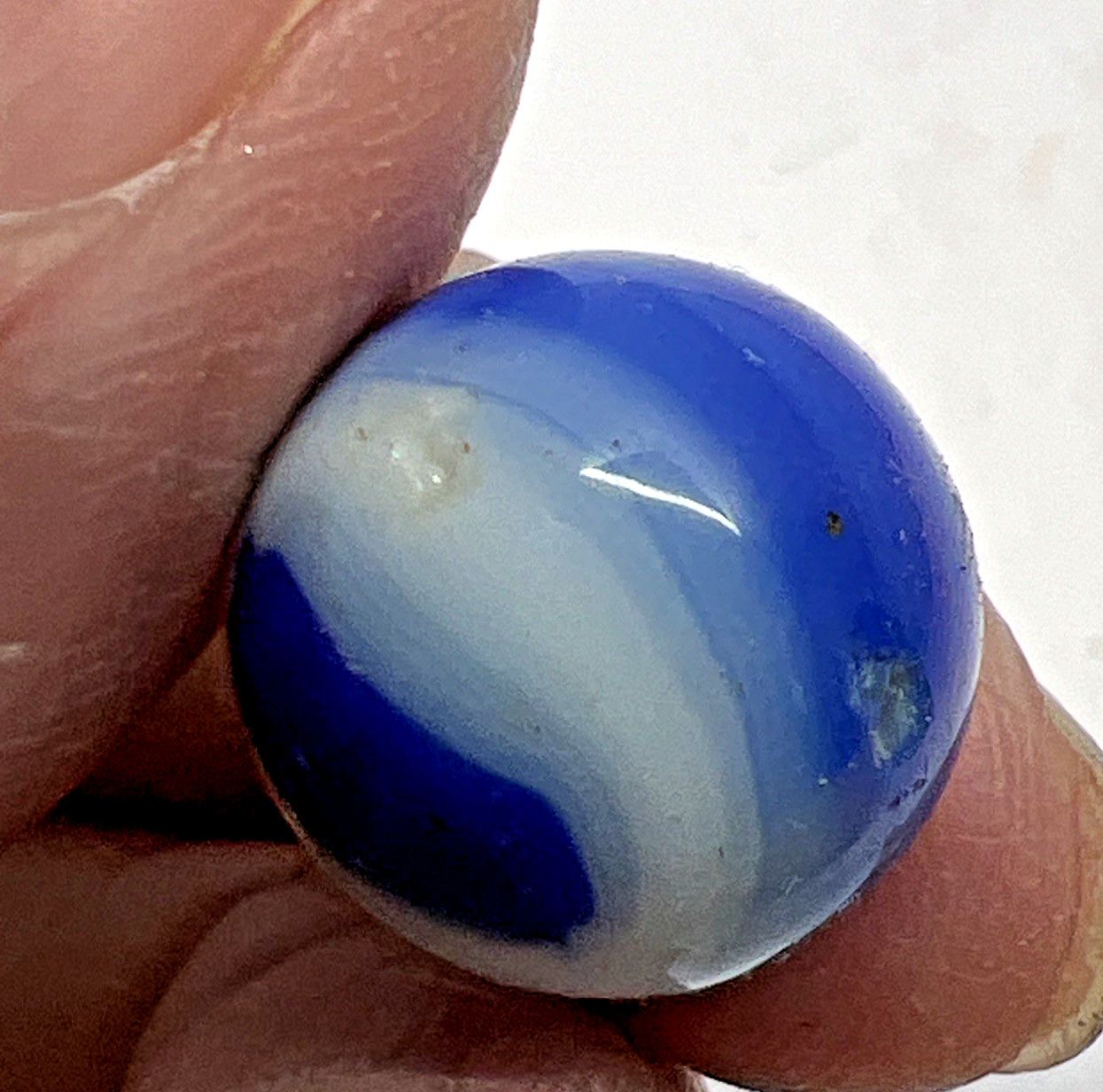 Estate Item: Antique Vintage Lot Of Clear/Swirl Glass Marbles 54 Pc Lot #1