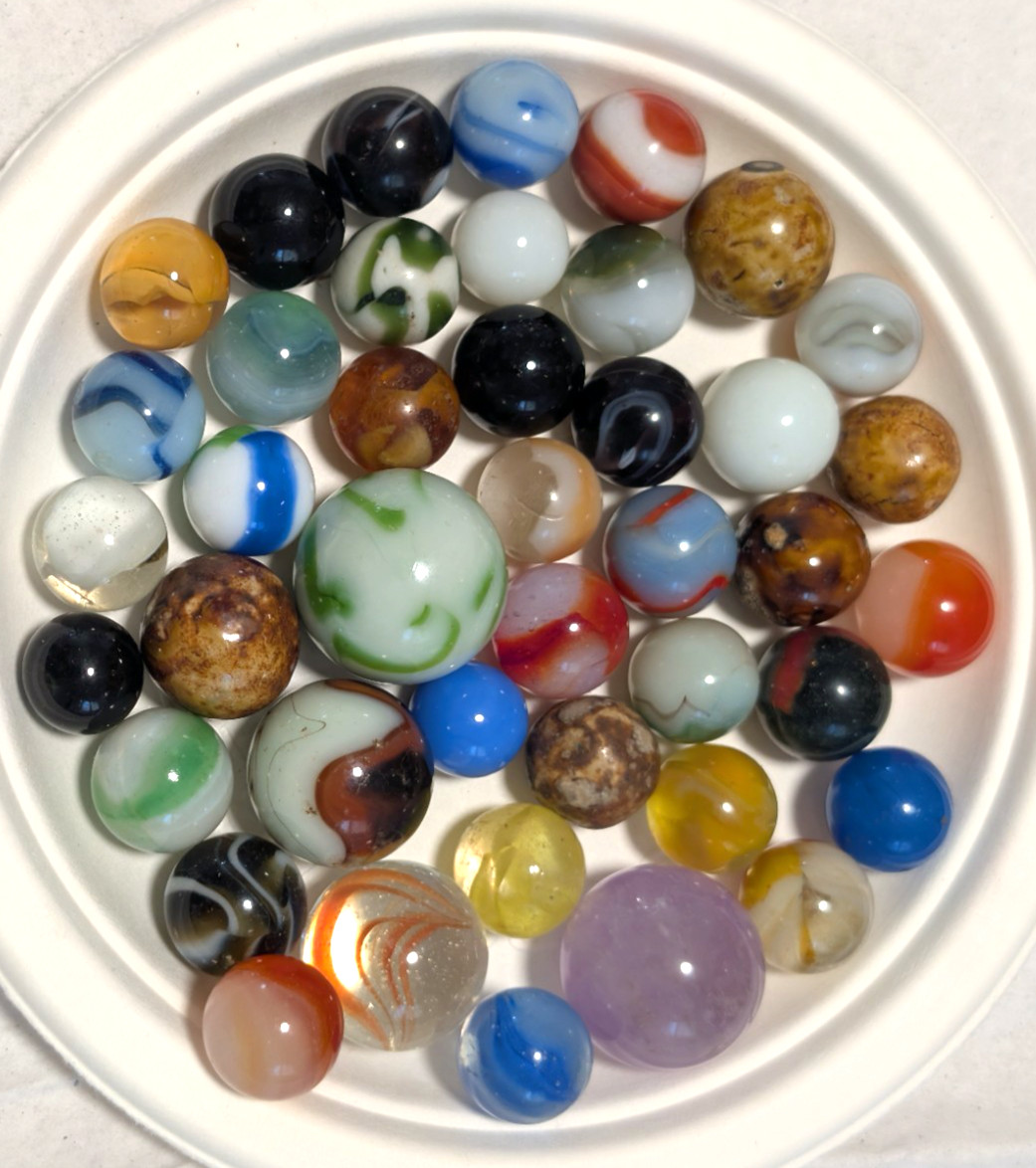 #5 Collectable Mint- Excellent Vintage Mixed Beautiful Marbles, 1930’S-1960’S