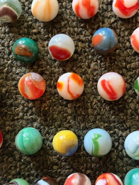 Estate Sale Lot of 73 Assorted Marbles Various