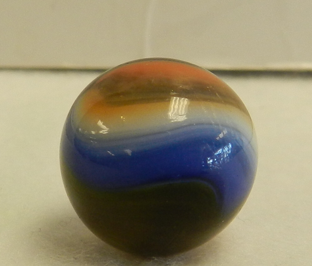 #18263m Colorful Vintage Peltier Glass Swirl Marble .65 Inches