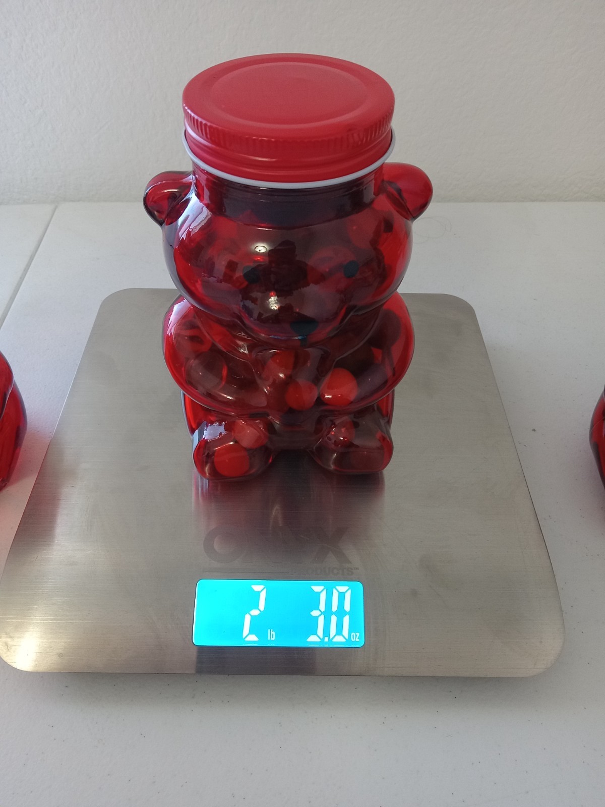 Vintage Glass Bear jar of Marbles Collection mix Colors 1.5 pounds free gift