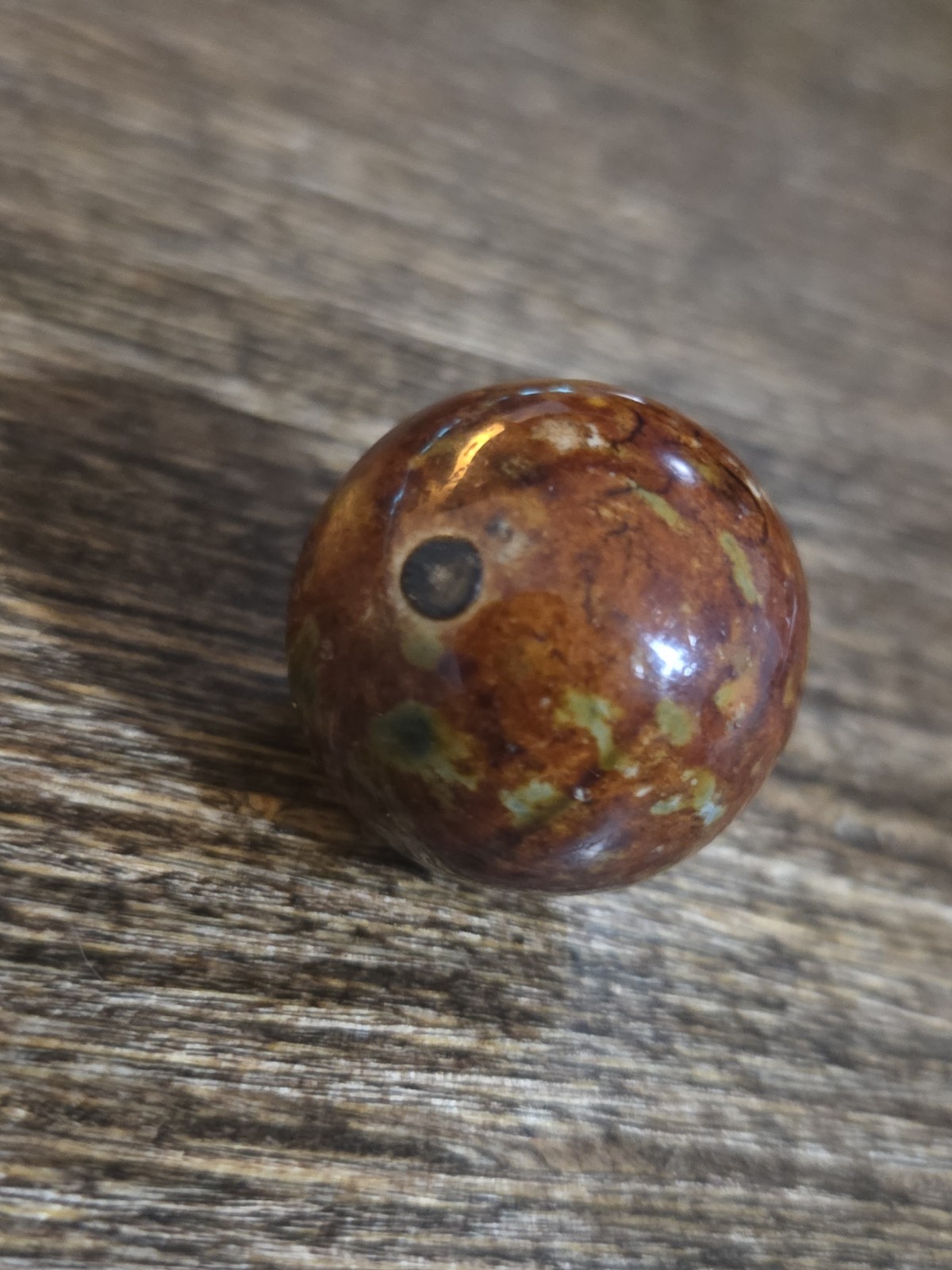 Antique Bennington Victorina era Clay Toy Marble .91 Inch