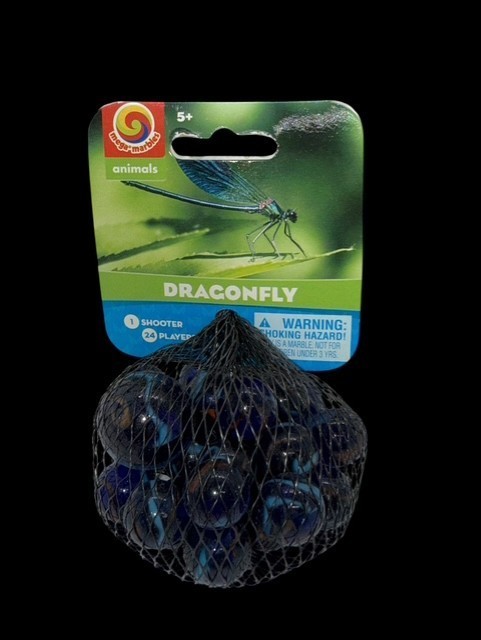 GLASS MEGA MARBLES *DRAGONFLY* 24 players 1 Shooter