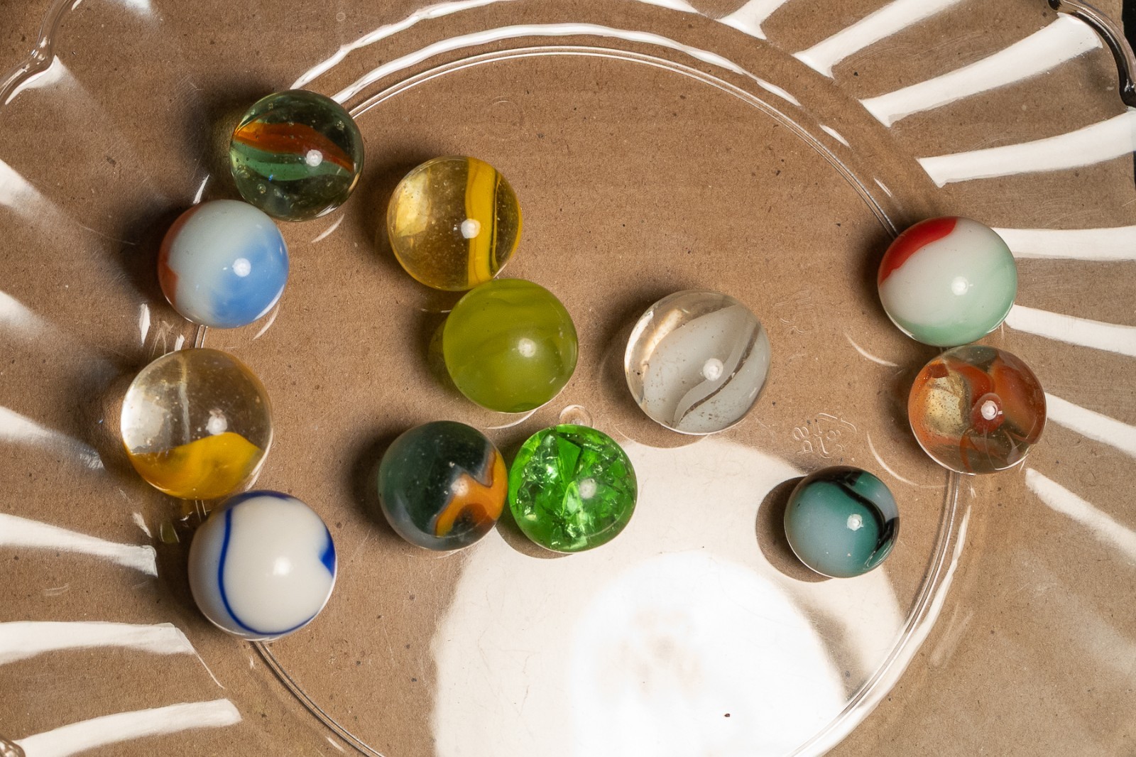 12 Marbles Vintage shooters – Nice Variety – Lot 125