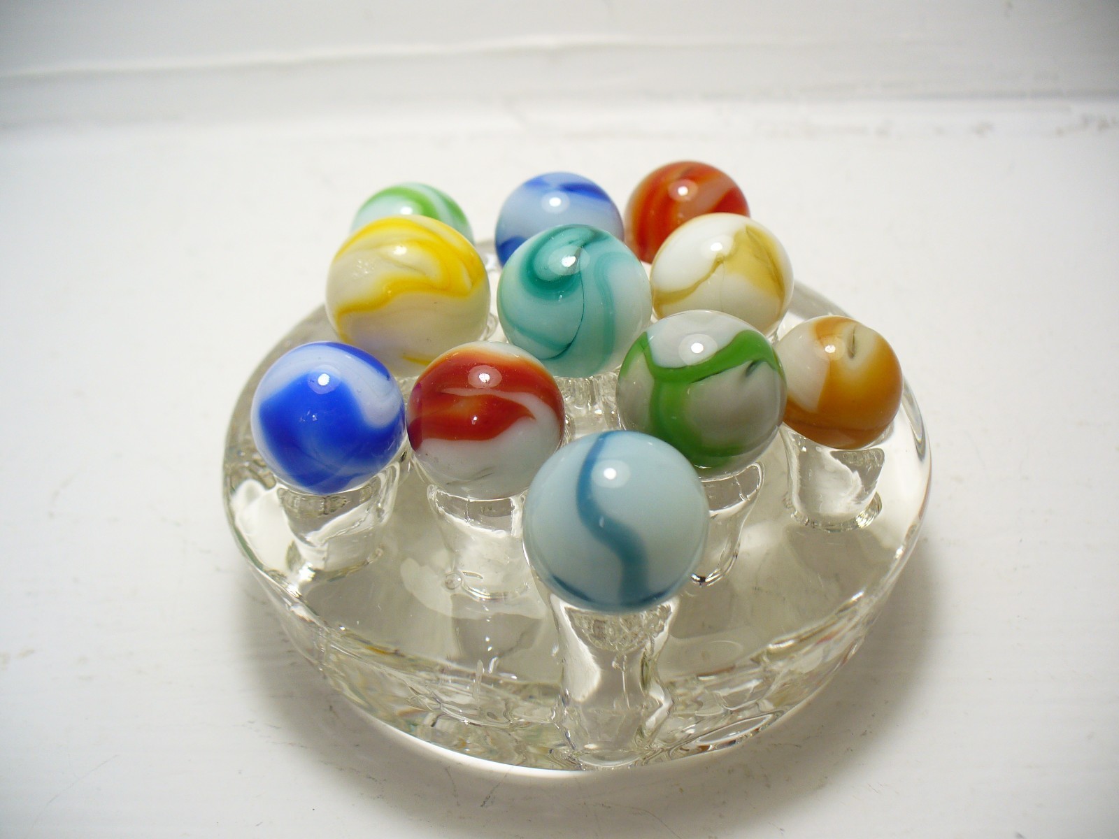 #1104 Marbles 11 pcs. Vintage West Virginia Swirls Alley, Champion