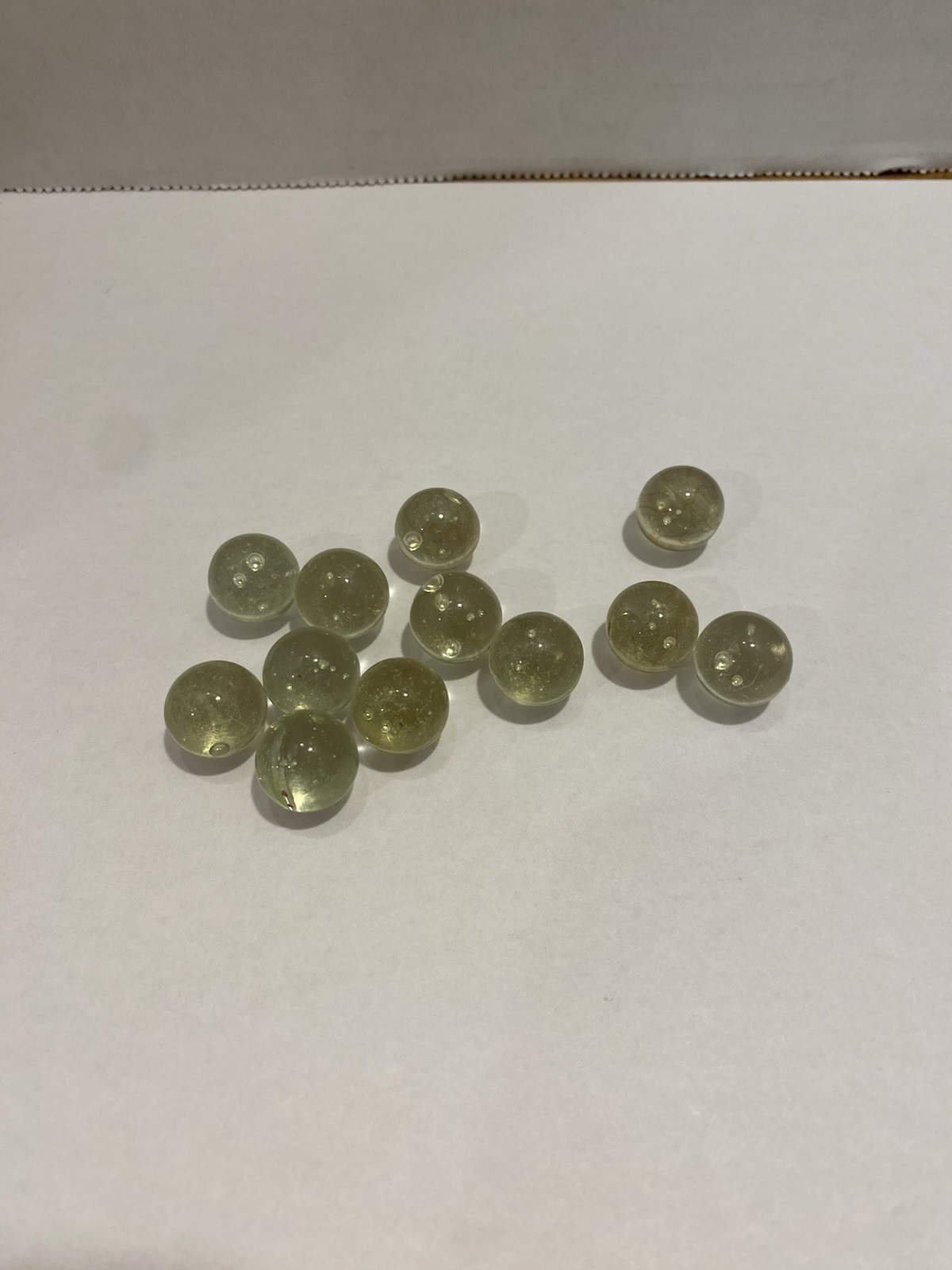 1 Dozen 12 Vintage Selenium Marbles Glows Orange / Pink UV Reactive