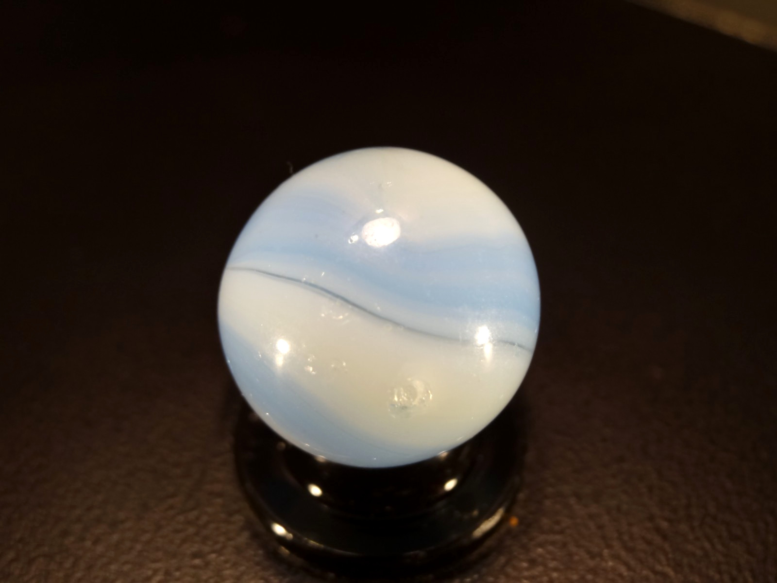 AKRO AGATE SHOOTER TRI COLOR Rare colors Baby Blue 0n Blue