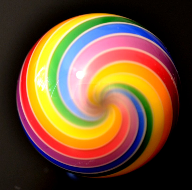 HOT HOUSE GLASS MARBLE/1.721″-DICHROIC RAINBOW & WHITE JOSEPH’S COAT-FAST SHIP
