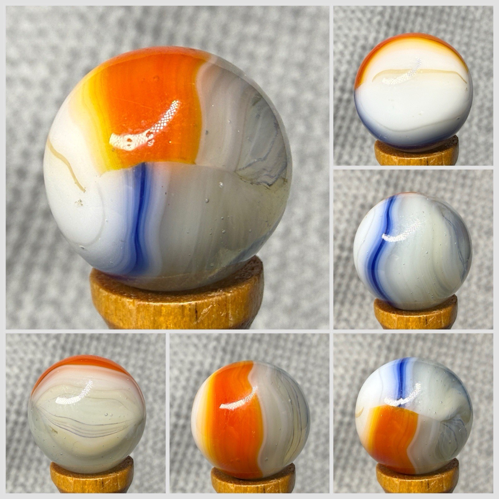Vitro Agate Tri Lite Marble .62” NM(+)